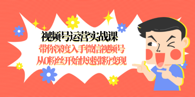 视频号运营实战课，带你深度入手微信视频号1.0，从0粉丝开始快速涨粉变现-猫哥网资源库