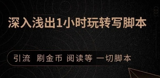 引流脚本实战课：1小时深入浅出视频实操讲解，教你0基础学会写引流脚本-猫哥网资源库