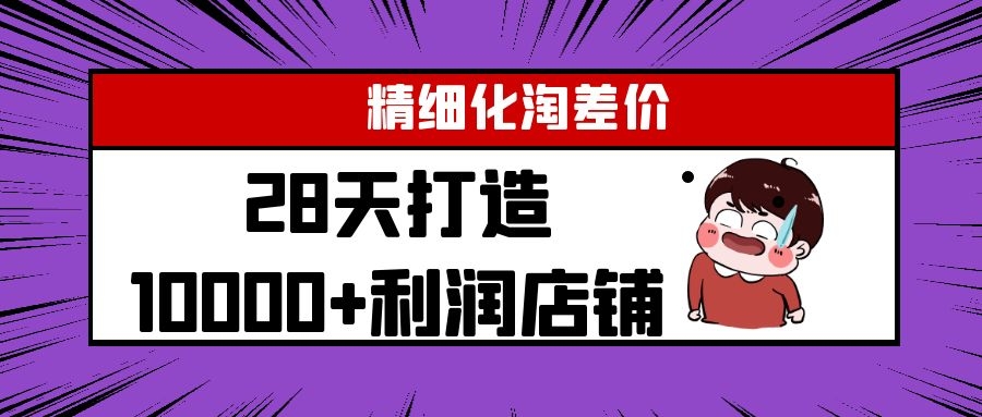 Yl精细化淘差价28天打造10000+利润店铺，精细化选品项目（附软件）-猫哥网资源库