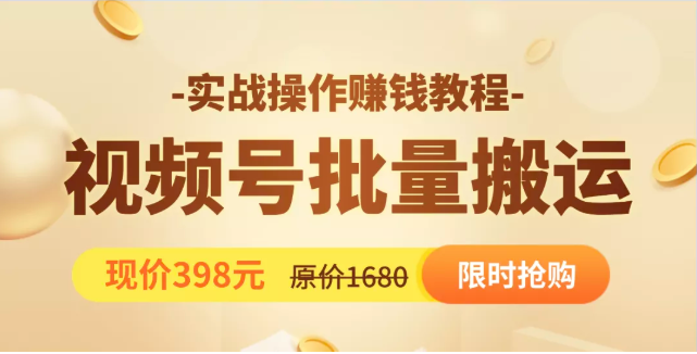 视频号批量运营实战教程，让你一天创作100个高质量视频，日引5W+流量-猫哥网资源库