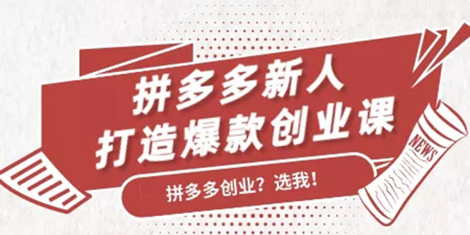 拼多多新人打造爆款创业课：快速引流持续出单，适用于所有新人-猫哥网资源库