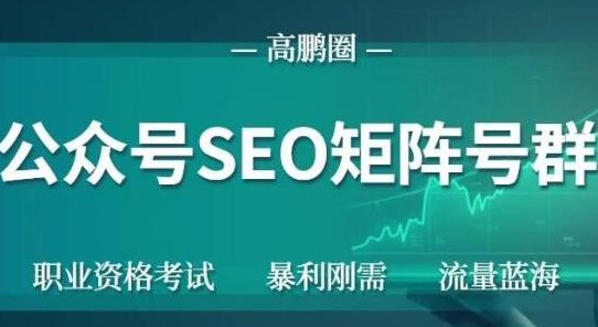 高鹏圈公众号SEO矩阵号群，实操20天纯收益25000+，普通人都能做-猫哥网资源库
