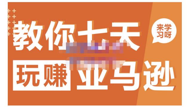 晟尧跨境·教你七天玩赚亚马逊，教你轻松玩赚亚马逊，适合小白学习-猫哥网资源库