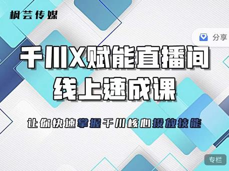 枫芸传媒-线上千川提升课，提升千川认知，提升千川投放效果-猫哥网资源库