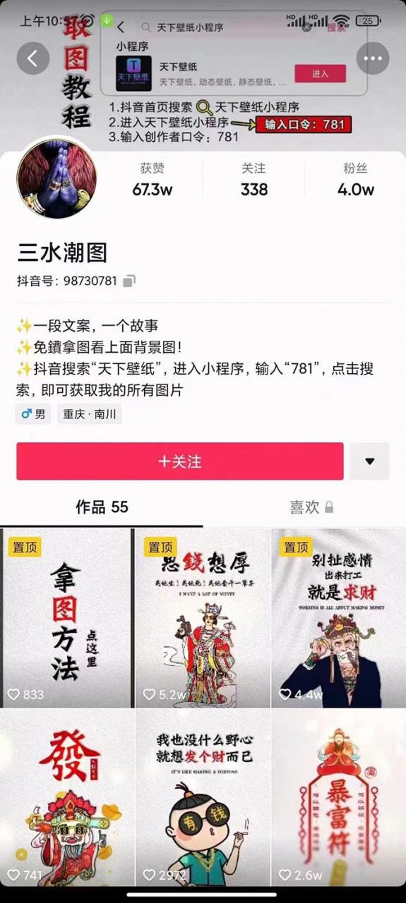 国潮壁纸变现项目，新手可操作日赚200+【素材+软件+教程】-猫哥网资源库