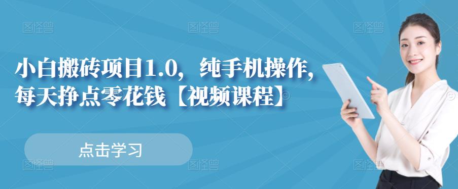 小白搬砖项目1.0，纯手机操作，每天兼职挣点零花钱-猫哥网资源库