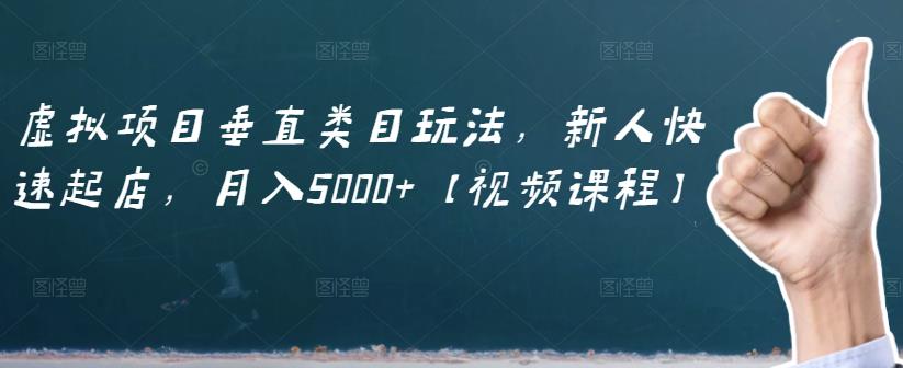 虚拟项目垂直类目玩法，新人快速起店，月入5000+【视频课程】-猫哥网资源库