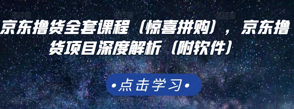 京东撸货全套课程（惊喜拼购），京东撸货项目深度解析（附软件）-猫哥网资源库