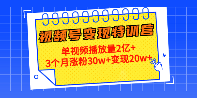21天视频号变现特训营：单视频播放量2亿+3个月涨粉30w+变现20w+（第14期）-猫哥网资源库
