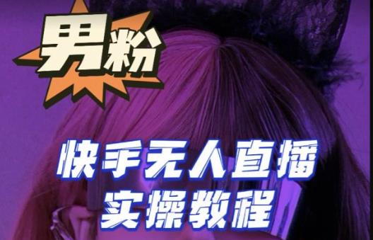 【男粉落地项目】零基础玩转男粉快手无人直播月入3w+，2023快手无人直播实操教程-猫哥网资源库