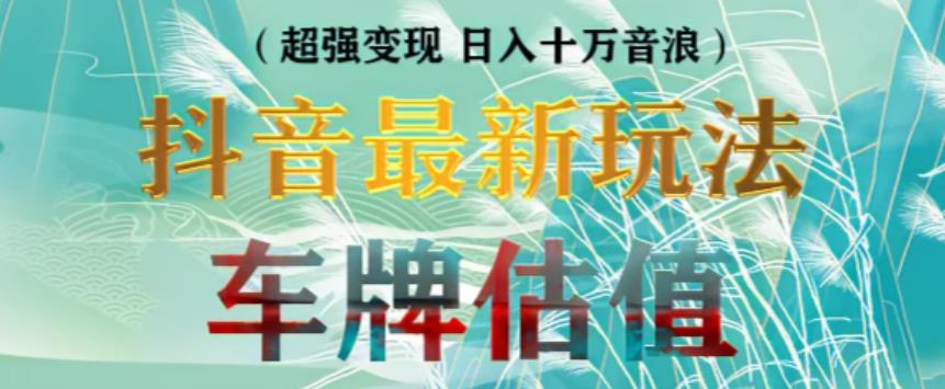 抖音最新无人直播变现直播车牌估值玩法项目，轻松日赚几百+【详细玩法教程】-猫哥网资源库