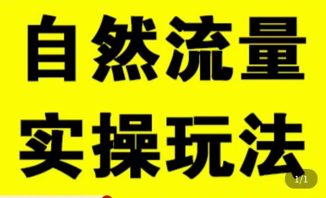 拼多多自然流量天花板，拼多多自然流的实操玩法，自然流量是怎么来的，如何开车带来自然流等知识-猫哥网资源库
