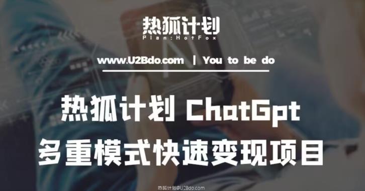 热狐计划：王大陆ChatGpt多重变现实操课，多种模式快速变现-猫哥网资源库
