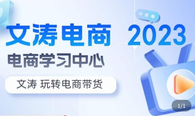 文涛电商·7天零基础自然流起号，​快速掌握店铺运营的核心玩法，突破自然展现量，玩转直播带货-猫哥网资源库