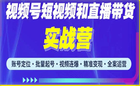2023最新微信视频号引流和变现全套运营实战课程，小白也能玩转视频号短视频和直播运营-猫哥网资源库