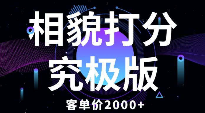 相貌打分究极版，客单价2000+纯新手小白就可操作的项目-猫哥网资源库