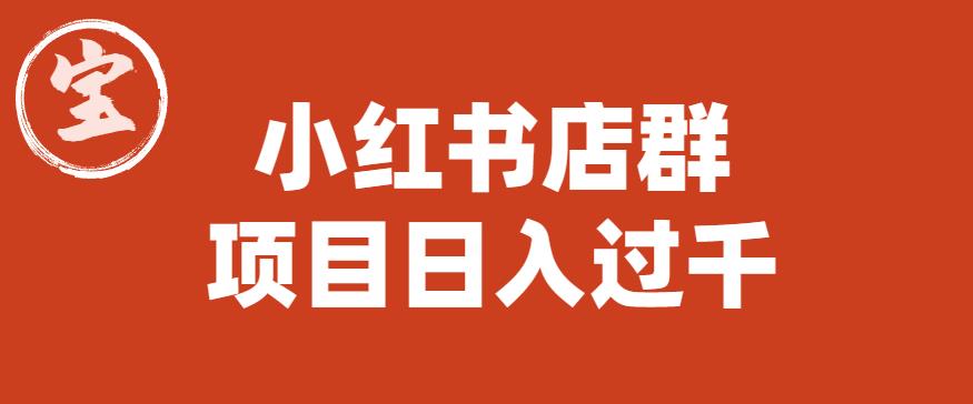 宝哥小红书店群项目，日入过千（图文教程）【揭秘】-猫哥网资源库