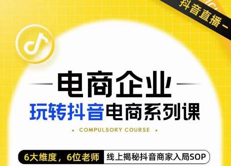 玺承·电商企业玩转抖音电商系列课，6大维度，6位老师，线上揭秘抖音商家入局SOP-猫哥网资源库