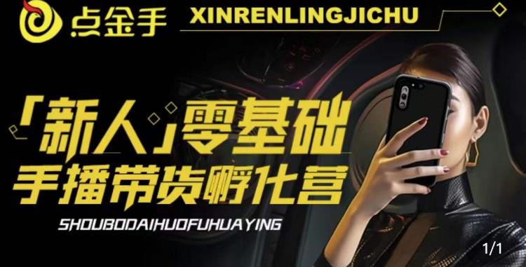 2023点金手·新人零基础手播带货孵化营：账号运营篇+主播话术篇+数据流量篇等-猫哥网资源库