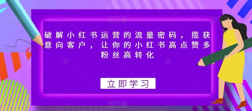 破解小红书运营的流量密码，揽获意向客户，让你的小红书高点赞多粉丝高转化-猫哥网资源库