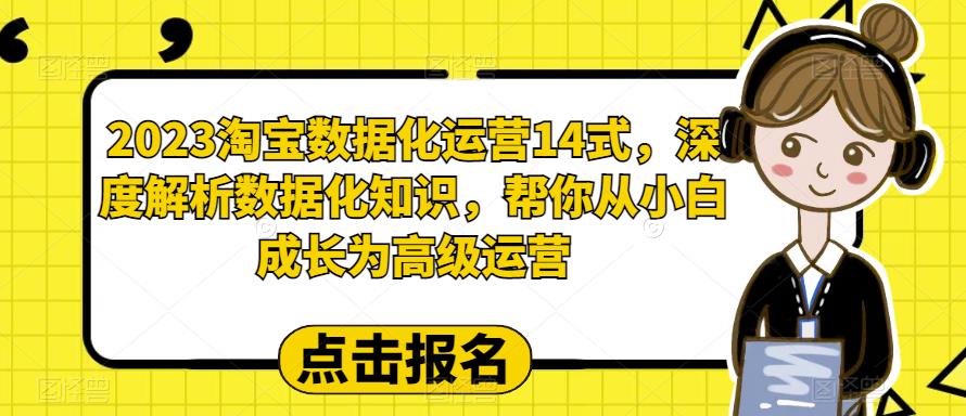 2023淘宝数据化运营14式，深度解析数据化知识，帮你从小白成长为高级运营-猫哥网资源库