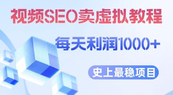 视频SEO出售虚拟产品每天稳定2-5单利润1000+史上最稳定私域变现项目【揭秘】-猫哥网资源库
