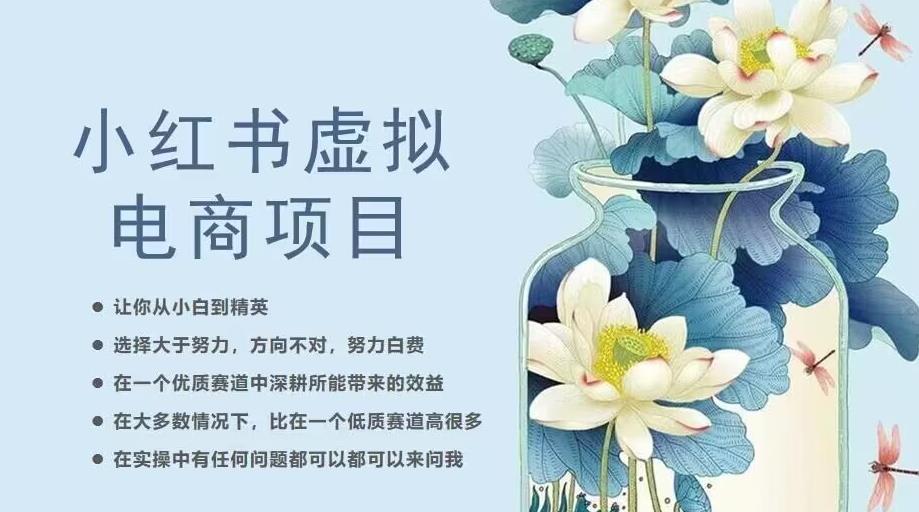 小红书虚拟电商从0到1，让你从小白到精英（20节实操课程）-猫哥网资源库