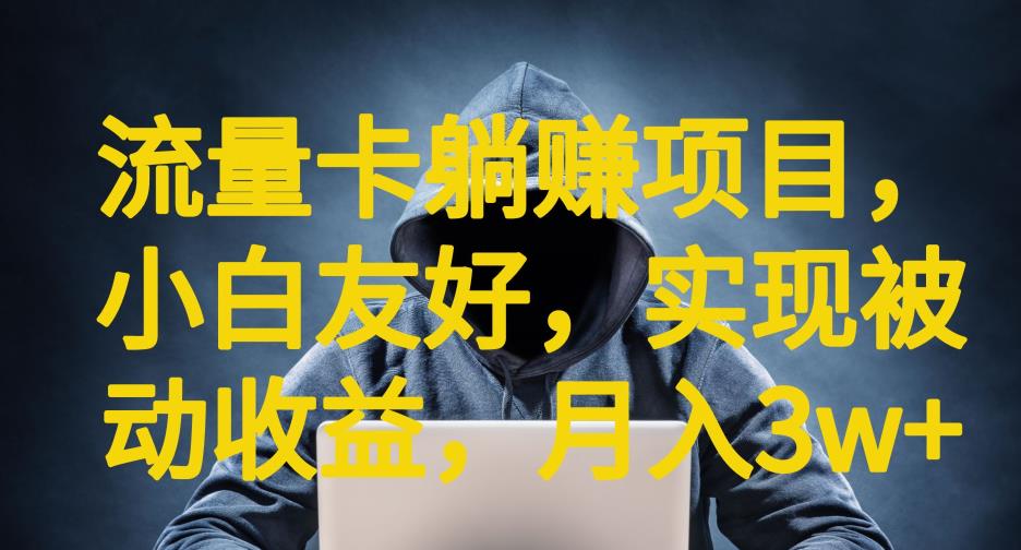 流量卡躺赚项目，小白友好，开设后台，实现被动收益，只要出卡，就能一直赚钱，利润高昂【揭秘】-猫哥网资源库