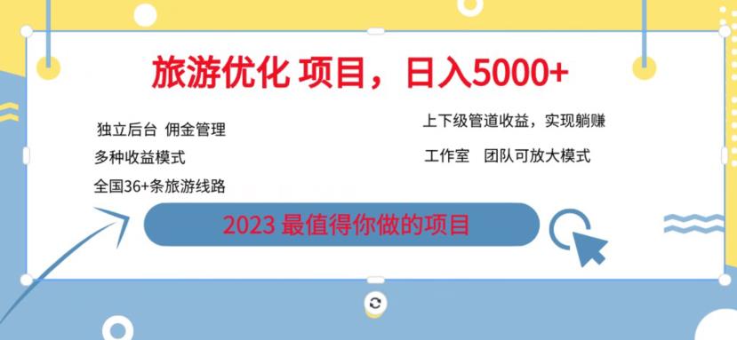 7.22旅游项目最新模式，独立后台+全国35+线路，日入5000+【揭秘】-猫哥网资源库