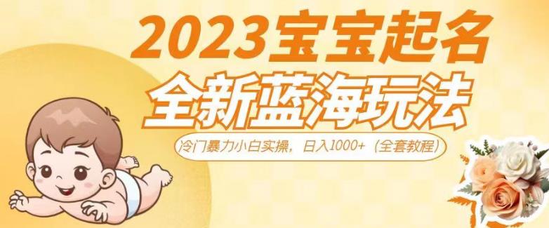 2023宝宝起名全新蓝海玩法，冷门暴力小白实操，日入1000+（全套教程）【揭秘】-猫哥网资源库
