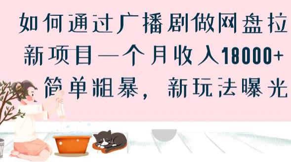 如何通过广播剧做网盘拉新项目一个月收入18000+，简单粗暴，新玩法曝光【揭秘】-猫哥网资源库