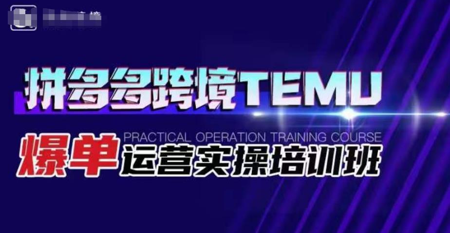 拼多多跨境TEMU爆单运营实操培训班，海外拼多多的选品、运营、爆单-猫哥网资源库