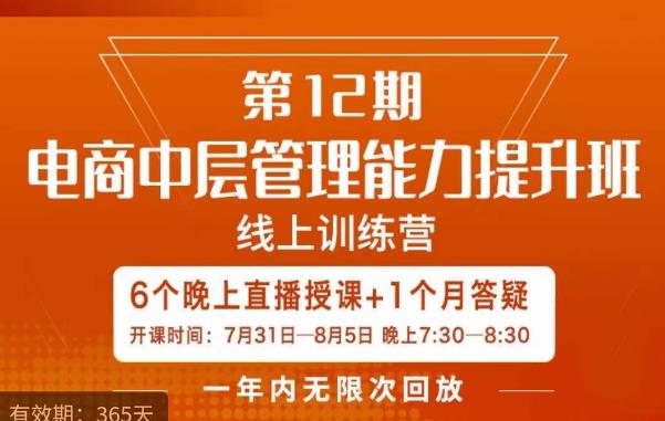 陈少珊·电商中层管理能力提升班，学习对象-电商公司各个岗位的主管，20人人以内的电商公司老板-猫哥网资源库