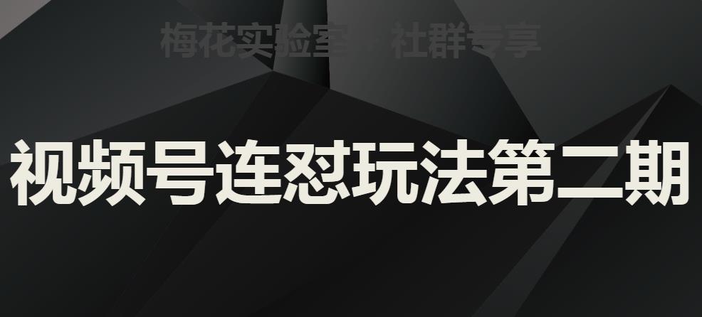 梅花实验室社群视频号连怼玩法第二期，实操讲解全部过程-猫哥网资源库