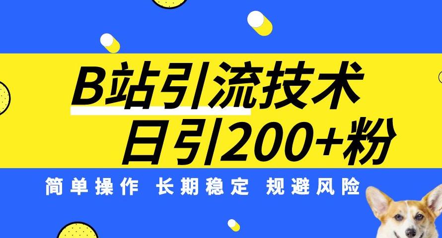 B站引流技术：每天引流200精准粉，简单操作，长期稳定，规避风险-猫哥网资源库
