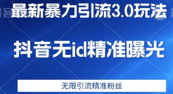 最新暴力引流3.0版本，抖音无id暴力引流各行业精准用户-猫哥网资源库