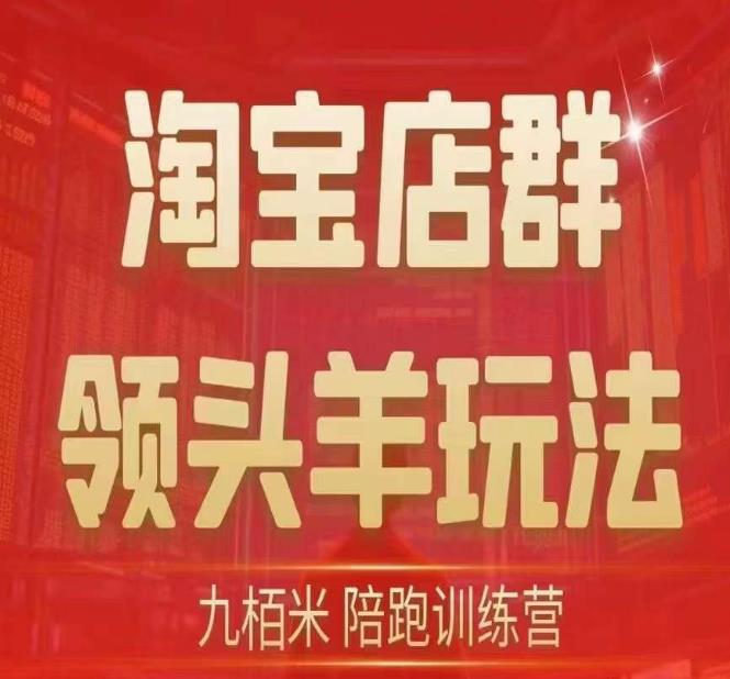 九栢米-淘宝店群领头羊玩法，教你整个淘宝店群领头羊玩法以及精细化/终极蓝海/尾销等内容-猫哥网资源库