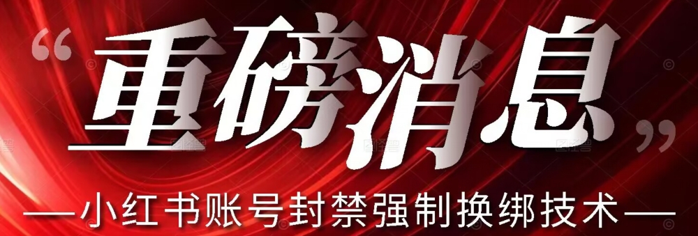【最新】小红书账号封禁强制换绑技术可日赚300-猫哥网资源库