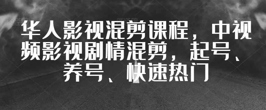 华人影视混剪课程，中视频影视剧情混剪，起号、养号、快速热门-猫哥网资源库