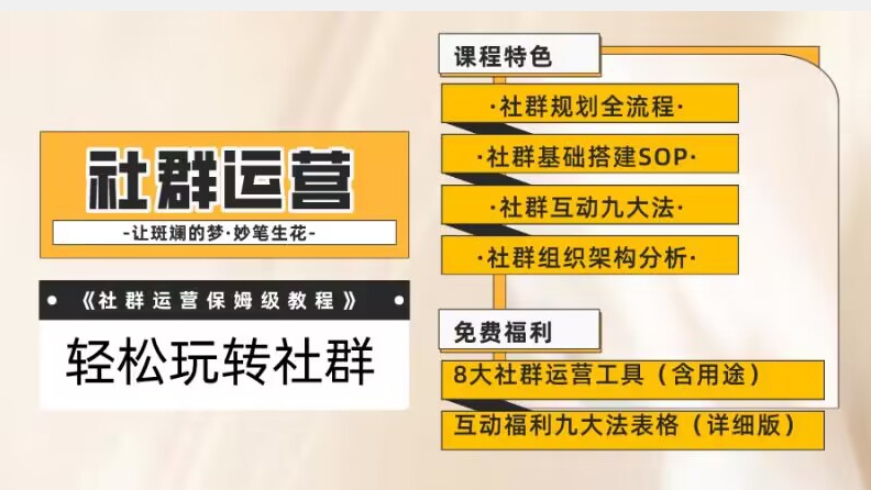 【社群运营】保姆式教程：九大互动法，八款社群运营工具助你轻松玩转社群【揭秘】-猫哥网资源库