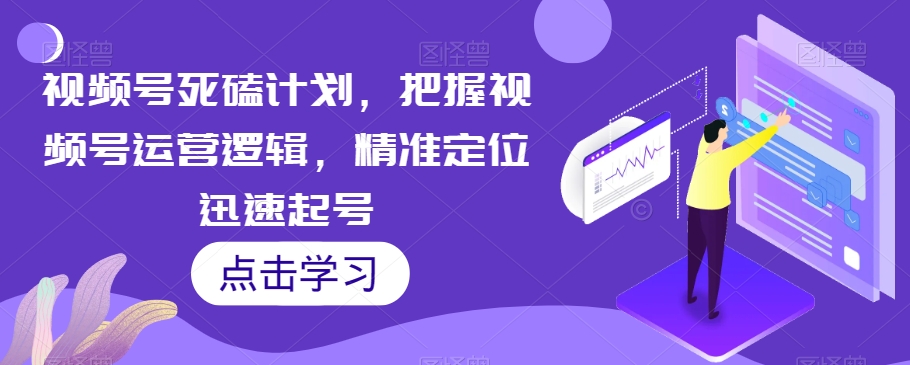 视频号死磕计划，把握视频号运营逻辑，精准定位迅速起号-猫哥网资源库