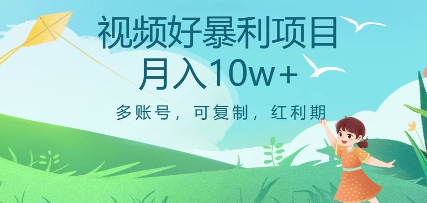 视频号暴利项目，多账号，可复制，红利期，月入10w+【揭秘】-猫哥网资源库