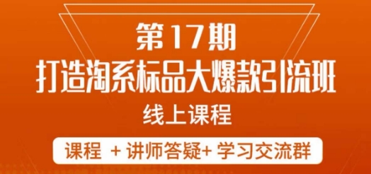 南掌柜-第17期打造淘系标品大爆款，5天线上课-猫哥网资源库