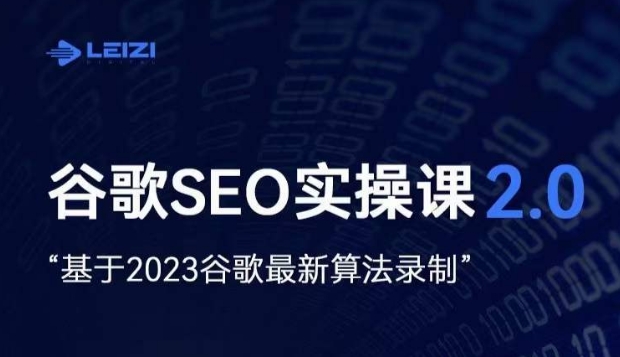 雷子·谷歌SEO 2.0实战课，独立站询盘自由必备，基于2023谷歌最新算法录制-猫哥网资源库
