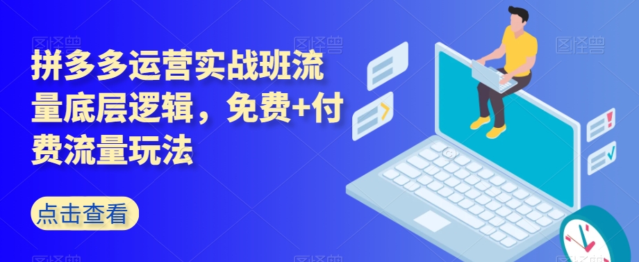 拼多多运营实战班流量底层逻辑，免费+付费流量玩法-猫哥网资源库