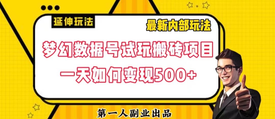 数据号回归玩法游戏试玩搬砖项目再创日入500+【揭秘】-猫哥网资源库