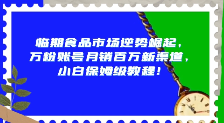 临期食品市场逆势崛起，万粉账号月销百万新渠道，小白保姆级教程【揭秘】-猫哥网资源库
