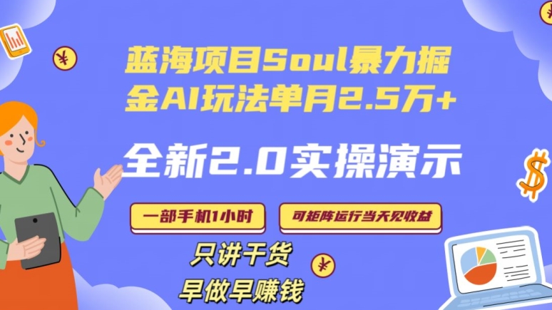 Soul怎么做到单月变现25000+全新2.0AI掘金玩法全程实操演示小白好上手【揭秘】-猫哥网资源库
