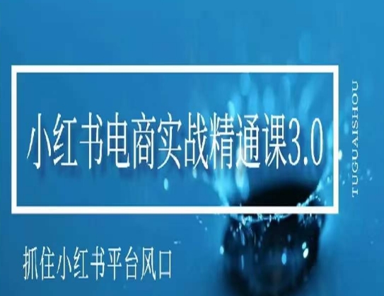 小红书电商实战精通课3.0，抓住小红书平台的风口，不错过有一个赚钱的机会-猫哥网资源库