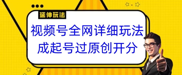 视频号全网最详细玩法，起号过原创开分成，单号日入300+【揭秘】-猫哥网资源库